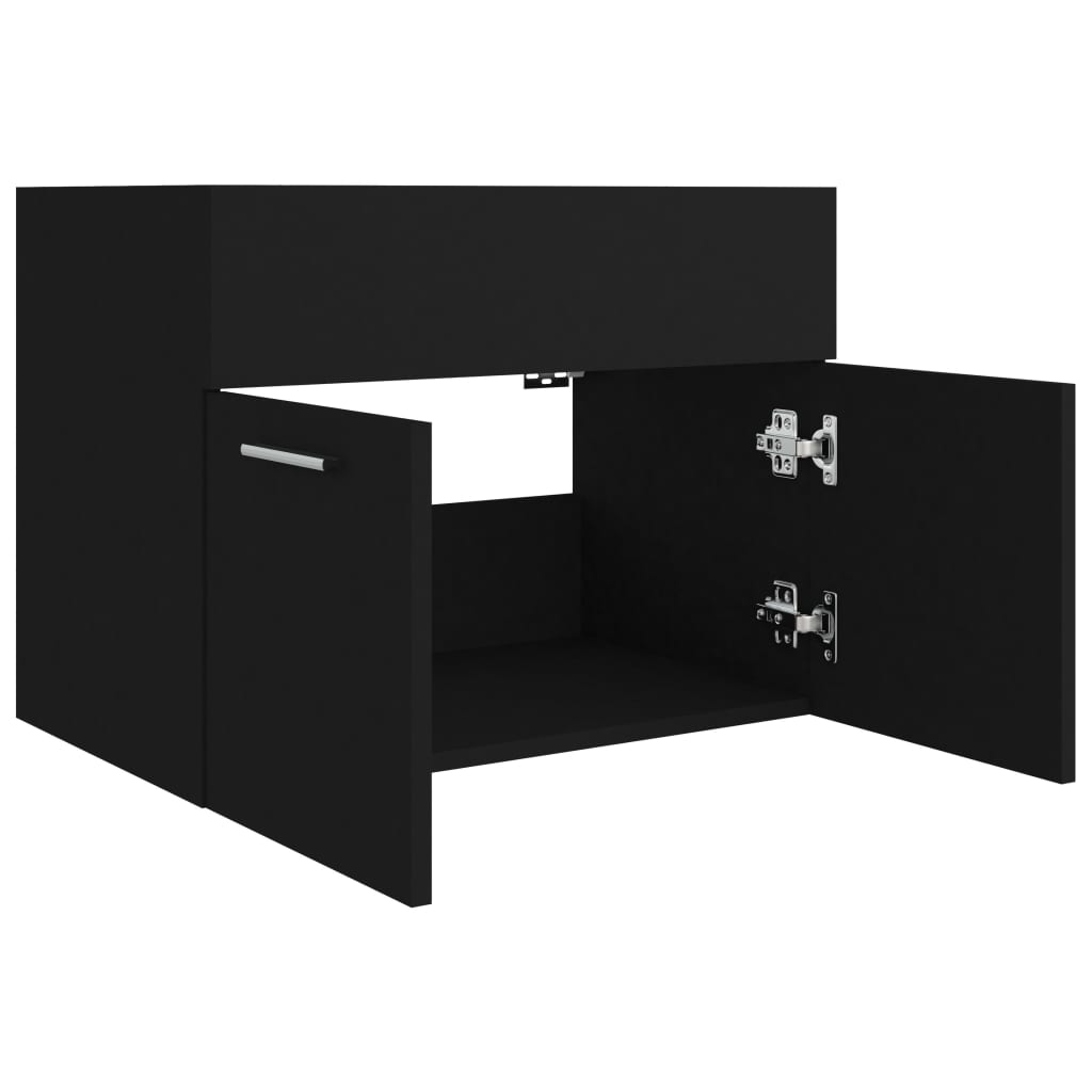 Maison Exclusive - Mobile Sottolavabo Nero 60x38,5x46 cm in Legno Multistrato - 7