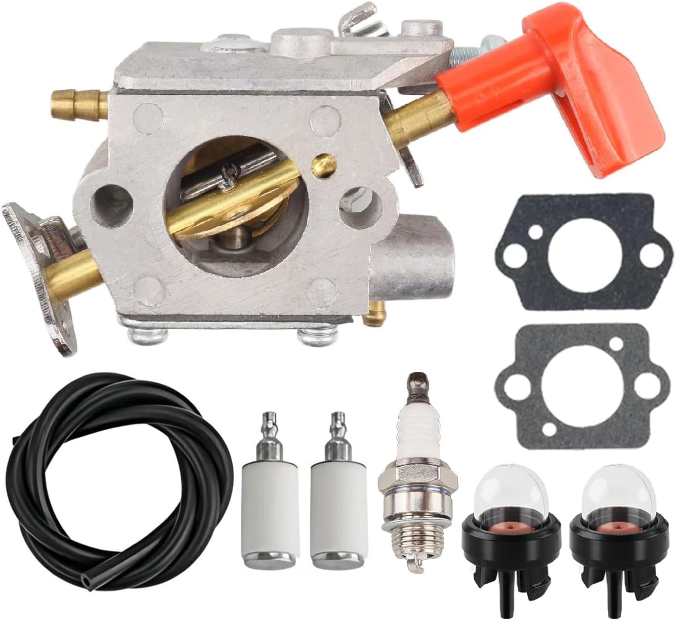 Gaźnik 586700801 do silnika kosiarki Redmax TRZ230S z uszczelką przewodu paliwowego, filtrem paliwa