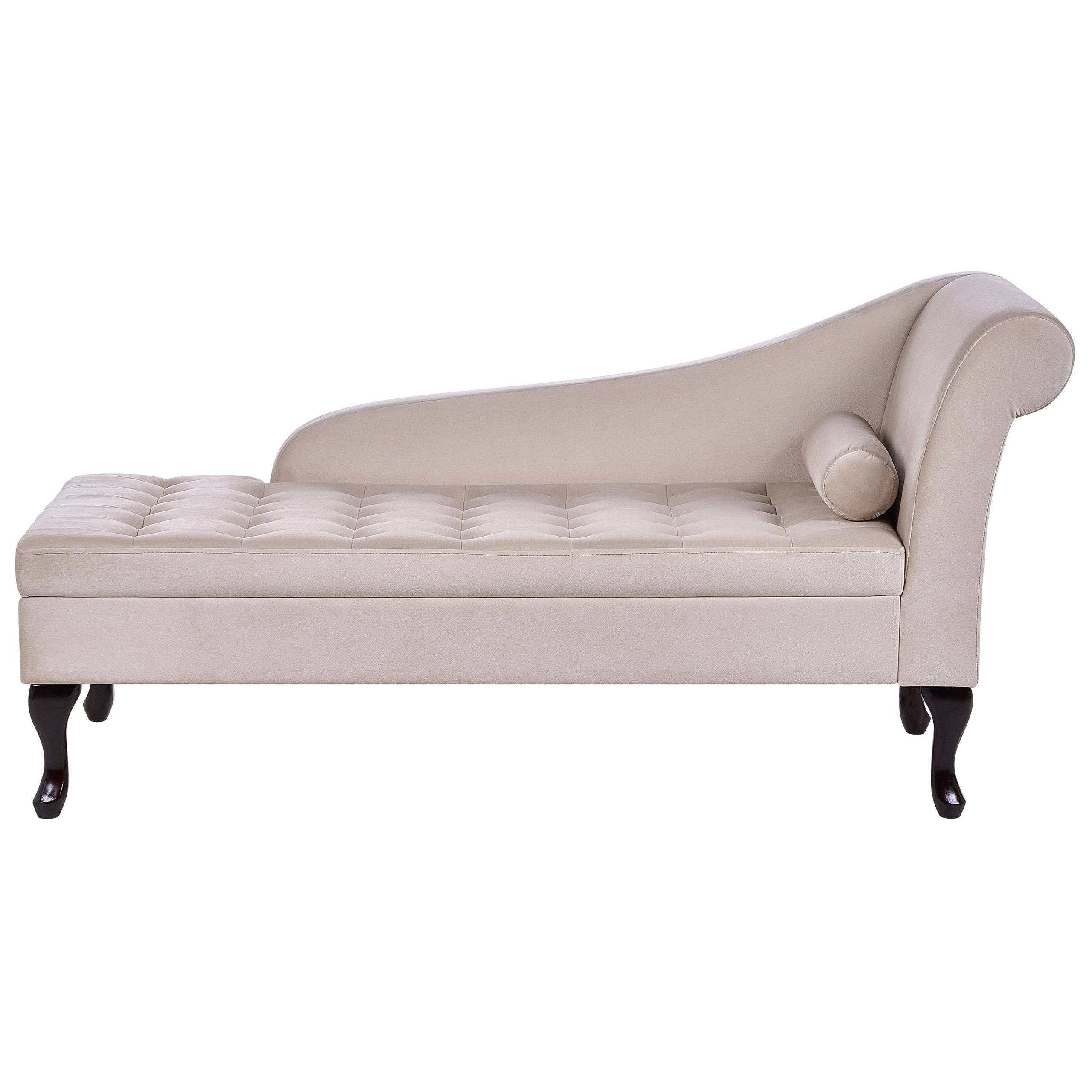Chaise Longue Méridienne NIMES Côté Gauche - Velours Violet Clair - Beliani - Glamour