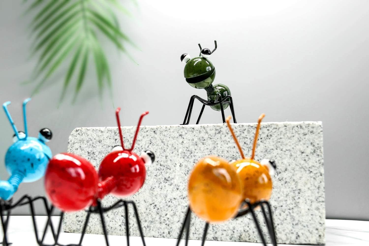 4 piezas de Metal Jardín Hormiga Decoración para Lindo y colorido Jardín de pared Insectos - 4
