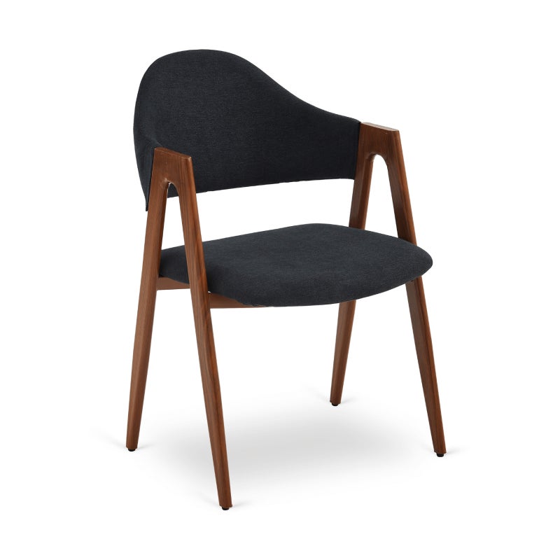 Krzesło Tapicerowane Kuchenne Skandynawskie Do Jadalni Salonu Czarny RUIZ