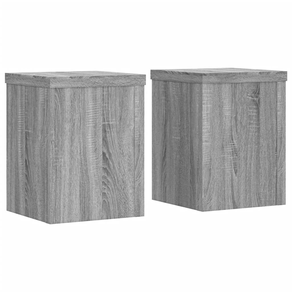 Maison Exclusive - Supports pour plantes 2 pcs sonoma gris bois d'ingénierie - 2