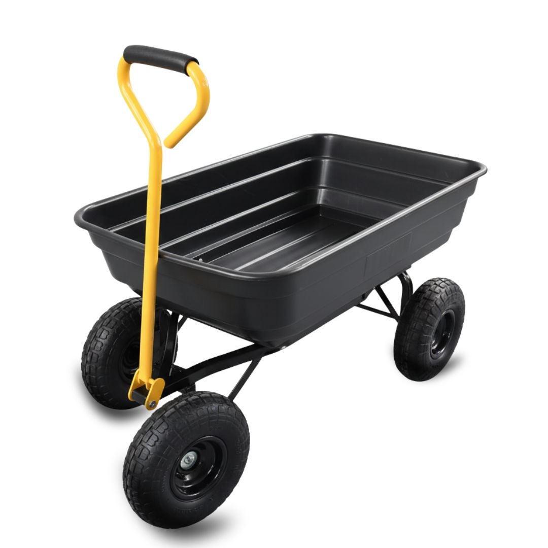 Titolo: carro de jardín 75l con volquete basculante – carga 180 kg