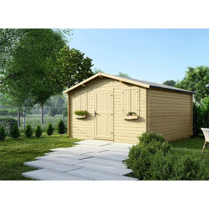 Domek ogrodowy ALTANKA 16 m2 - 4x4 m - 28 mm, drewniany, DOM149, 1 szt.