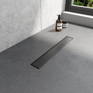 Kit Caniveau Design 3m Aluminium Gris - Caniveau Slimline 65x60 Pour Terrasse, Piscine Et Jardin