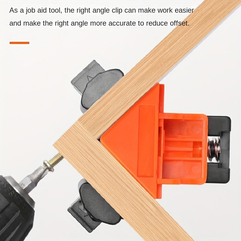 Morsetti ad angolo retto di precisione da 4 pezzi per lavorazione del legno - Fissaggi angolari per giunzioni precise, facile montaggio e incollaggio - 6