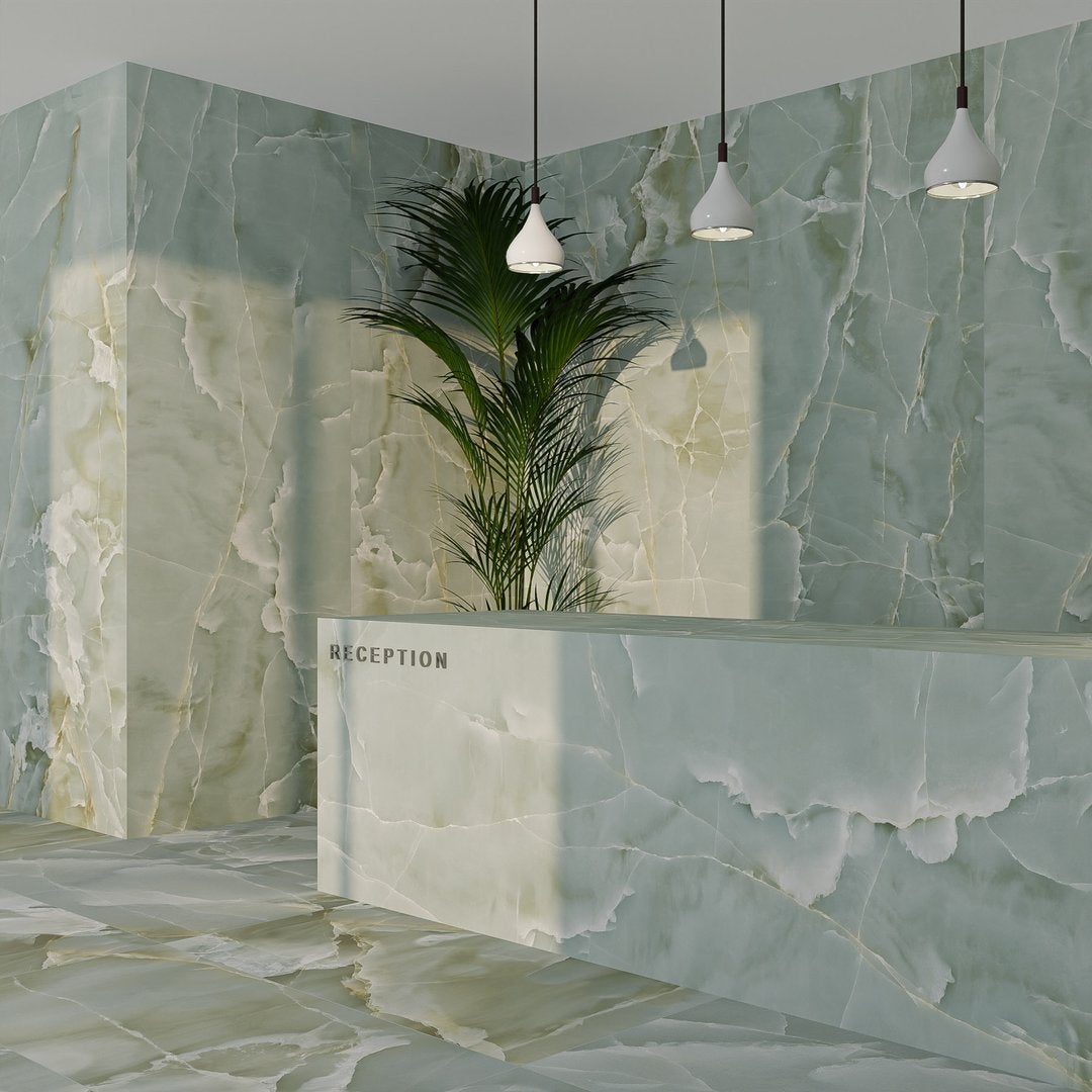 Alabastro Aquamarina Opaco 6 mm - Piastrelle 90x90x0,6 cm 6 mm - SSH 4000 90x90 MATT R9 6 mm - 3