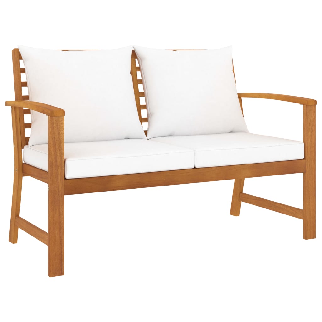 Maison Exclusive - Salon de jardin 3 pcs avec coussin Bois d'acacia solide - 4