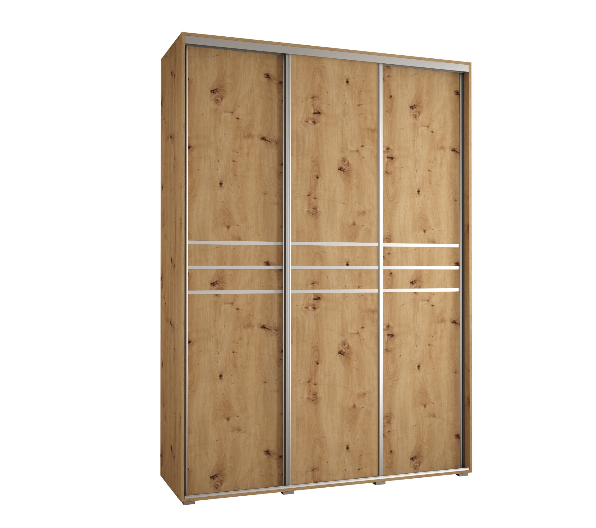 Szafa przesuwna wysoka Davos 10 180 x 45 x 235,2 cm artisan + artisan + u. srebrny - Abiks Meble
