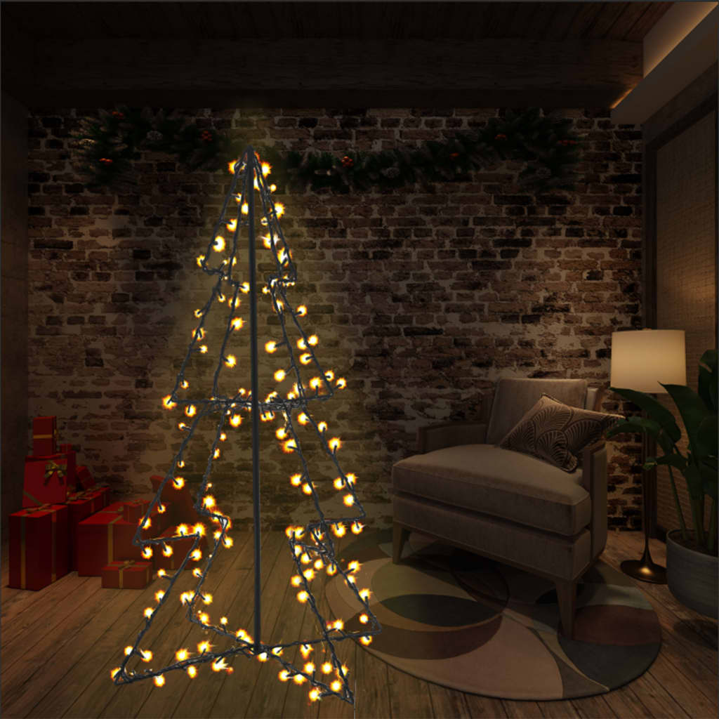Ozdoba świąteczna LED w kształcie choinki, 160 LED, 78x120 cm vidaXL