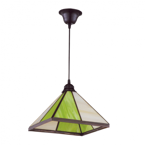 Lampe Pendentif pistache Farol Piramide 1x27 Regx27 - 3