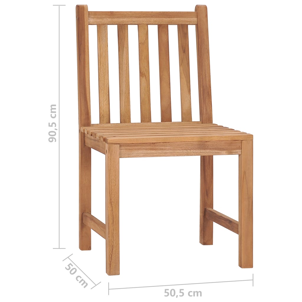 Chaises de jardin lot de 2 avec coussins Bois de teck massif vidaXL - 3