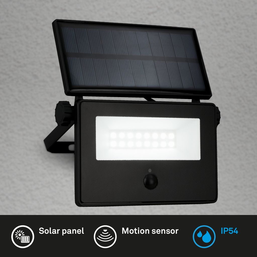 Applique Solare Nordico Suna Plastica Nero Led Integrato 5W 4000K - 4
