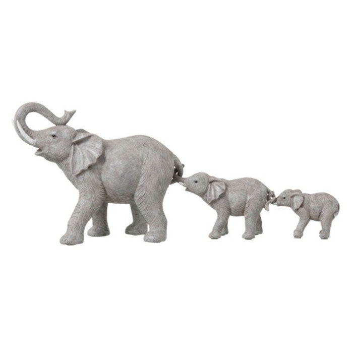 Statuette Déco en Résine 3 Eléphants 57cm Gris | Leroy Merlin