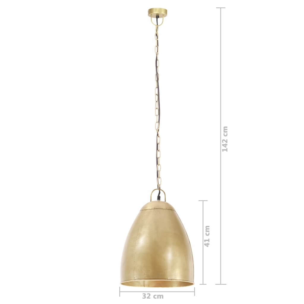 Lampe suspendue industrielle 25 W Laiton Rond 32 cm E27 vidaXL - 3