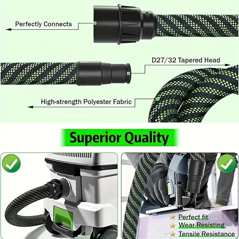 Tuyau d'aspirateur, tube d'aspiration, tube lisse pour aspirateur, compatible avec les aspirateurs Festool CT25/26/36/48/MIDI/MINI. - 9