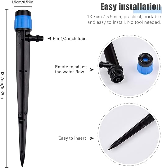 50 Pièces Goutteur Irrigation, Micro Asperseur Goutte à Goutte pour Tube 4/7 mm, Goutteur d'irrigation,kit d'irrigation, serre, quincaillerie de jard | Leroy Merlin 50 Pièces Goutteur Irrigation, Micro Asperseur Goutte à Goutte pour Tube 4/7 mm, Goutteur d'irrigation,kit d'irrigation, serre, quincaillerie de jard | Leroy Merlin