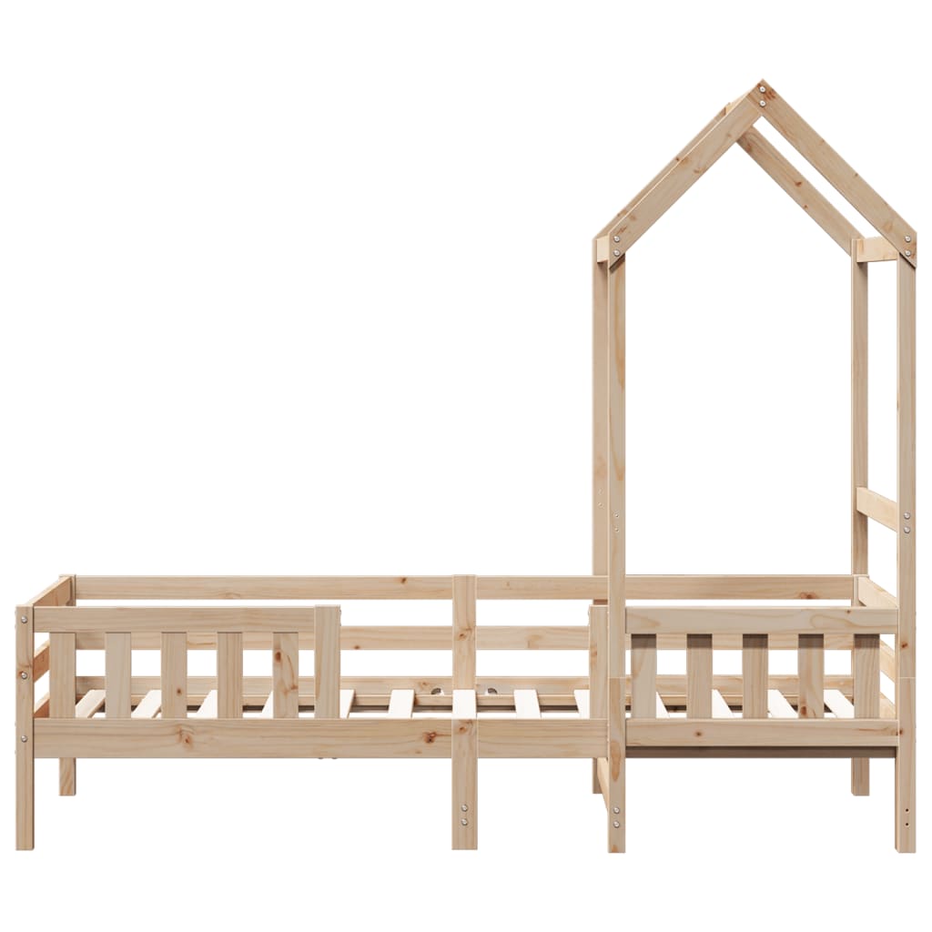Cadre de lit avec toit 75x190 cm bois de pin massif - 7