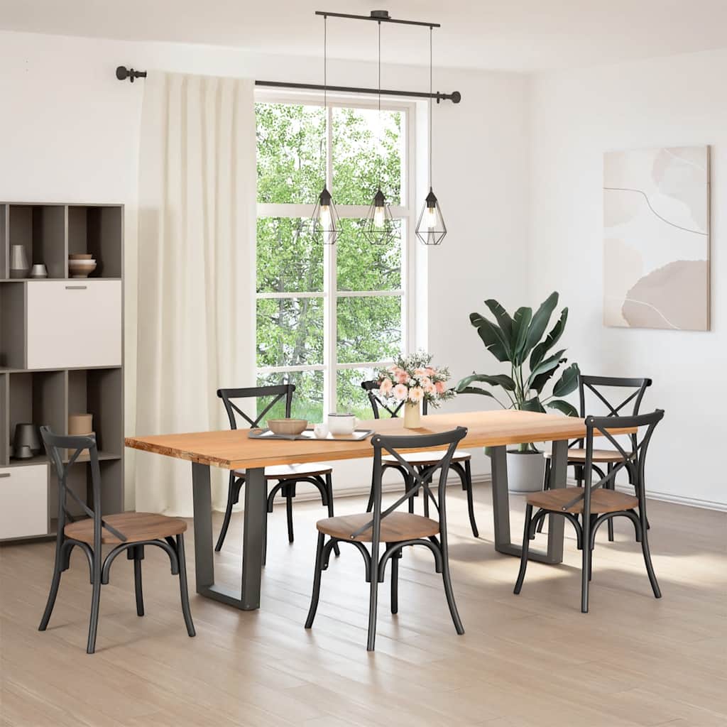 Maison Exclusive - Pieds de table à manger en forme de V 2 pièces Anthracite 60 x (72-73,3) cm Acier - 2