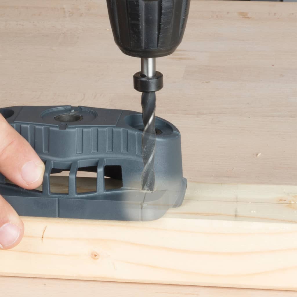 wolfcraft Guida di Foratura Mobile per Punte Forstner e Cilindriche - 4