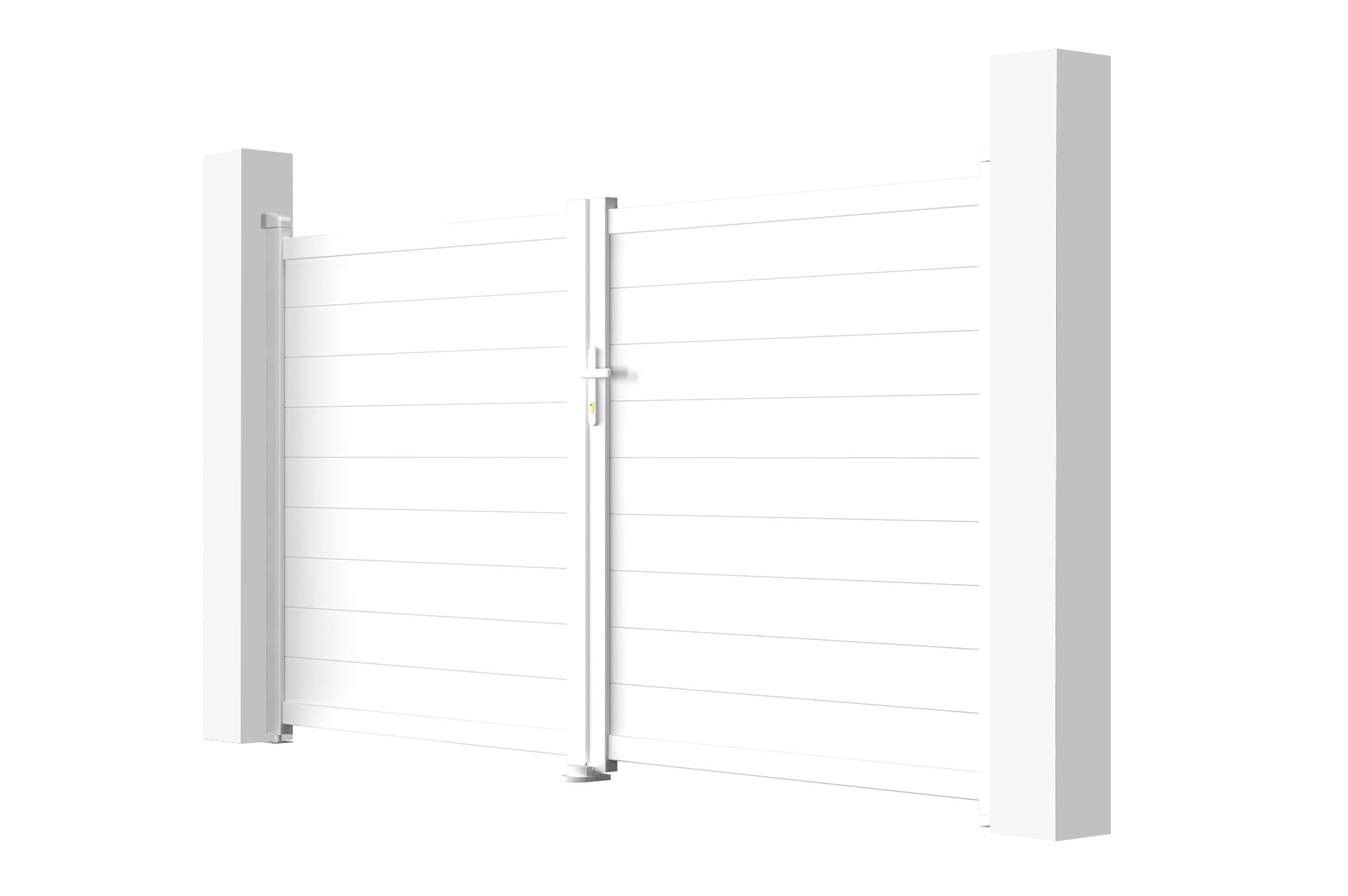 Portail battant 3m EIGER H.160cm blanc aluminium - 5