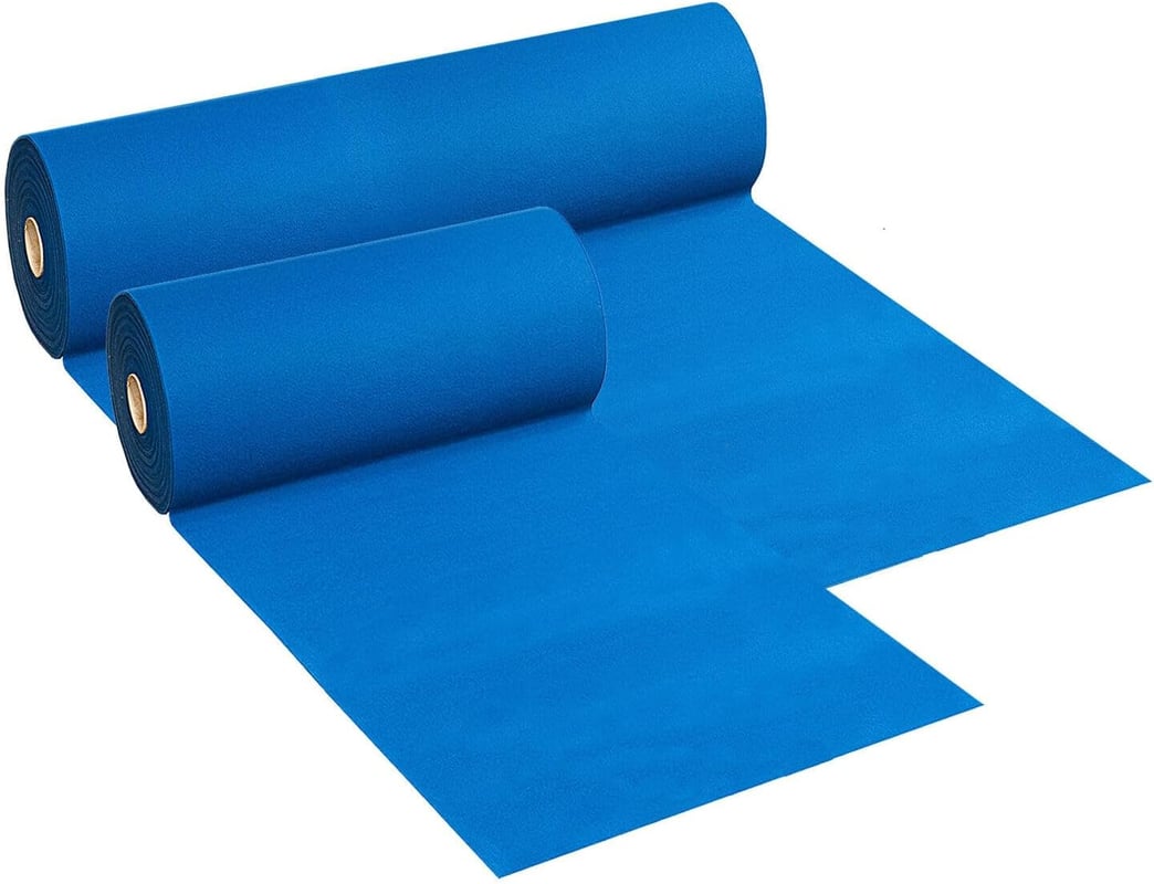 Dywan 200x2500 cm Antypoślizgowa Biegacz Kościelny Małżeństwo Schody Korytarz Sklep Chodnikowy Niebieski