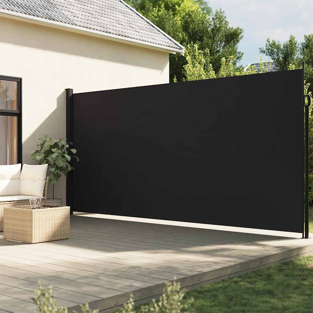 Zdjęcia - Parasol plażowy VidaXL Zwijana markiza boczna, czarna, 220x300 cm 