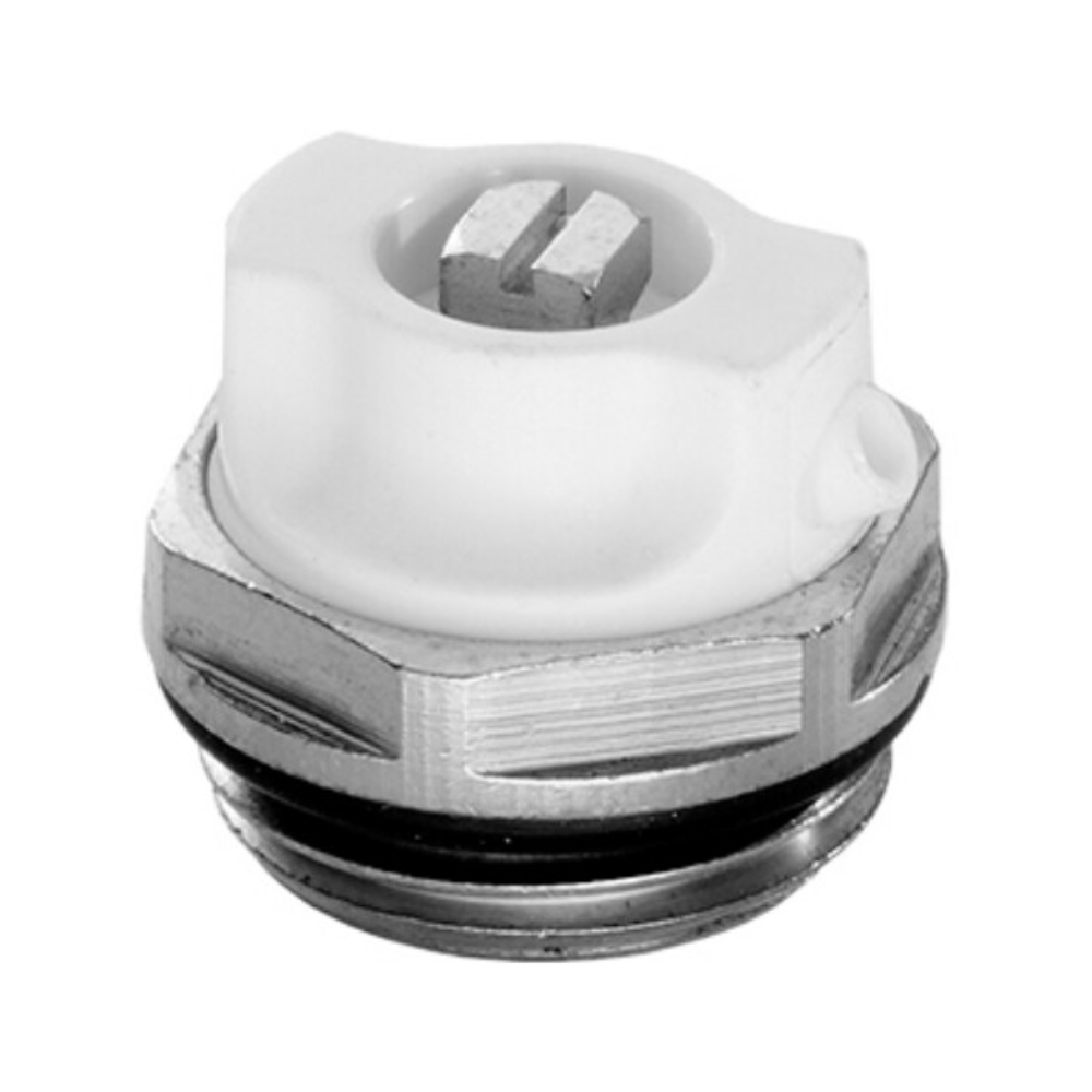 Set 5 Valvole Di Sfiato Per Radiatori In Ottone Nichelato 1/2 Pollice, Con 2 Chiavi - Per Manutenzione Termosifoni