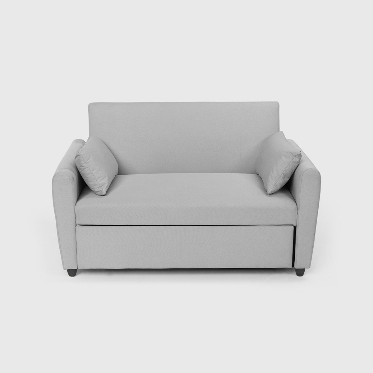 Divano letto 2 posti estraibile design moderno in tessuto Porto Rico - Grigio - 2