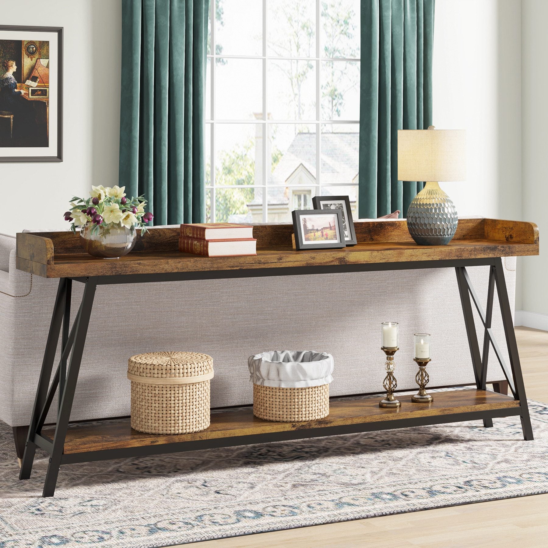 Tribesigns Tavolo consolle 180 cm Tavolo consolle extra lungo