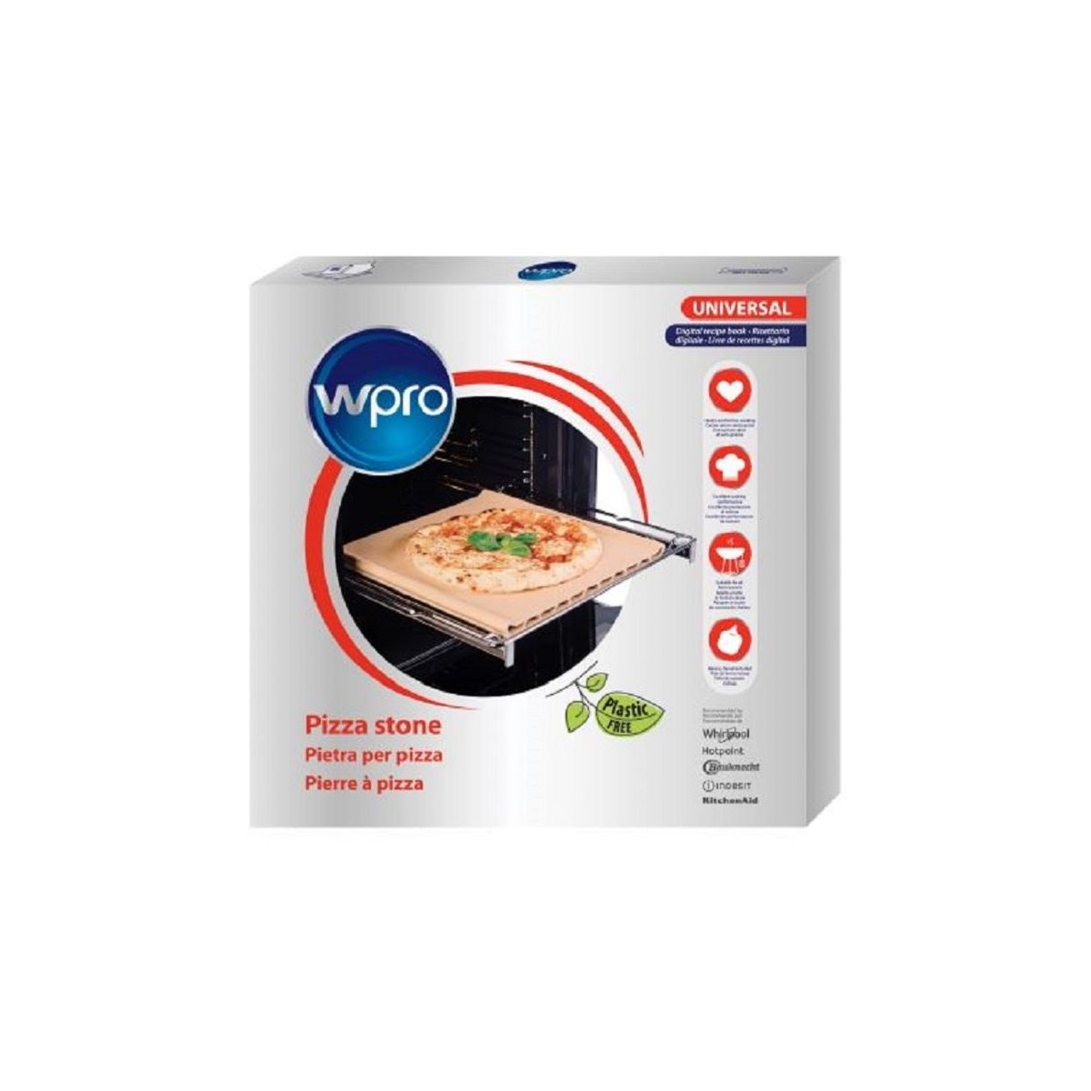 Pierre à Pizza En Cordiérite Wresetly - 30.5x30.5x1cm - Pour Four Et Barbecue, Résiste à 1400°F - Cuisson Uniforme, Croûte Croustillante