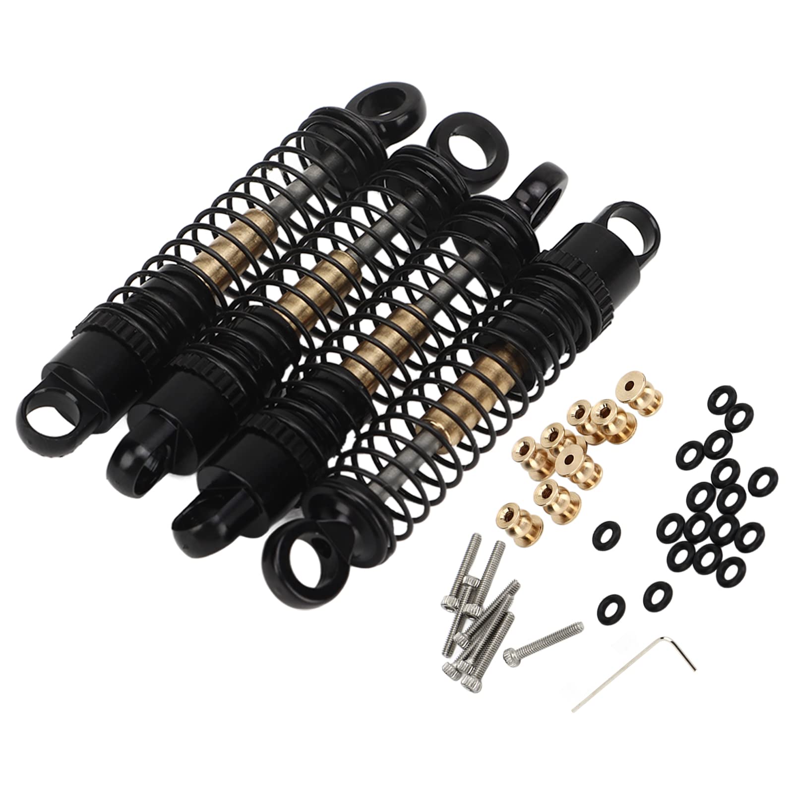 Amortisseur Arrière Métal 1/8 RC – Alliage Aluminium, Longueur 140 Mm, Lot De 2