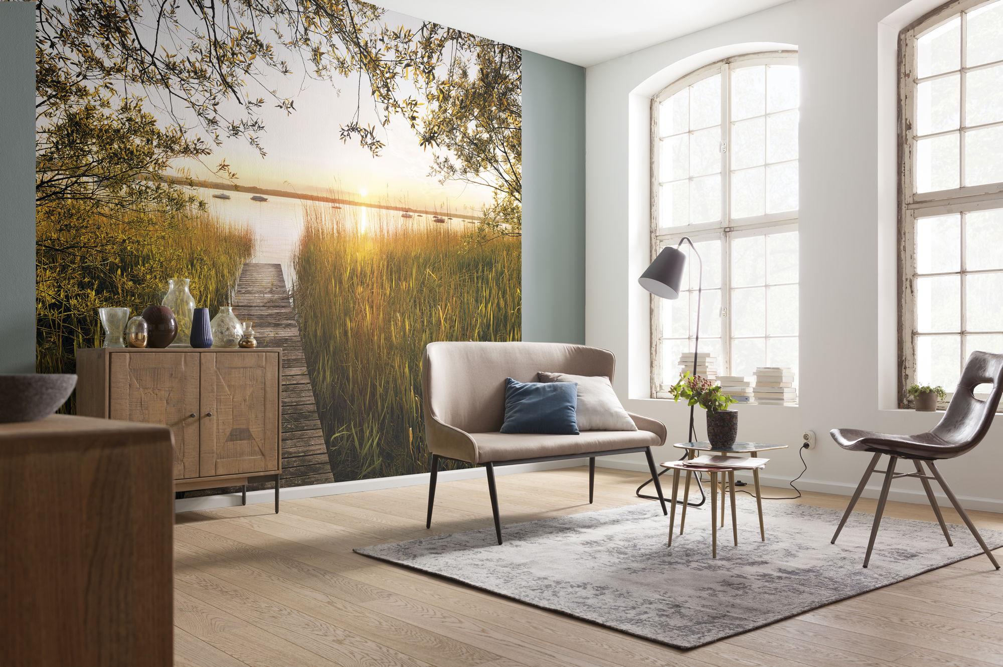 Papel pintado no tejido panorámico de komar - stefan hefele lakeside - talla: 300 x 250 cm