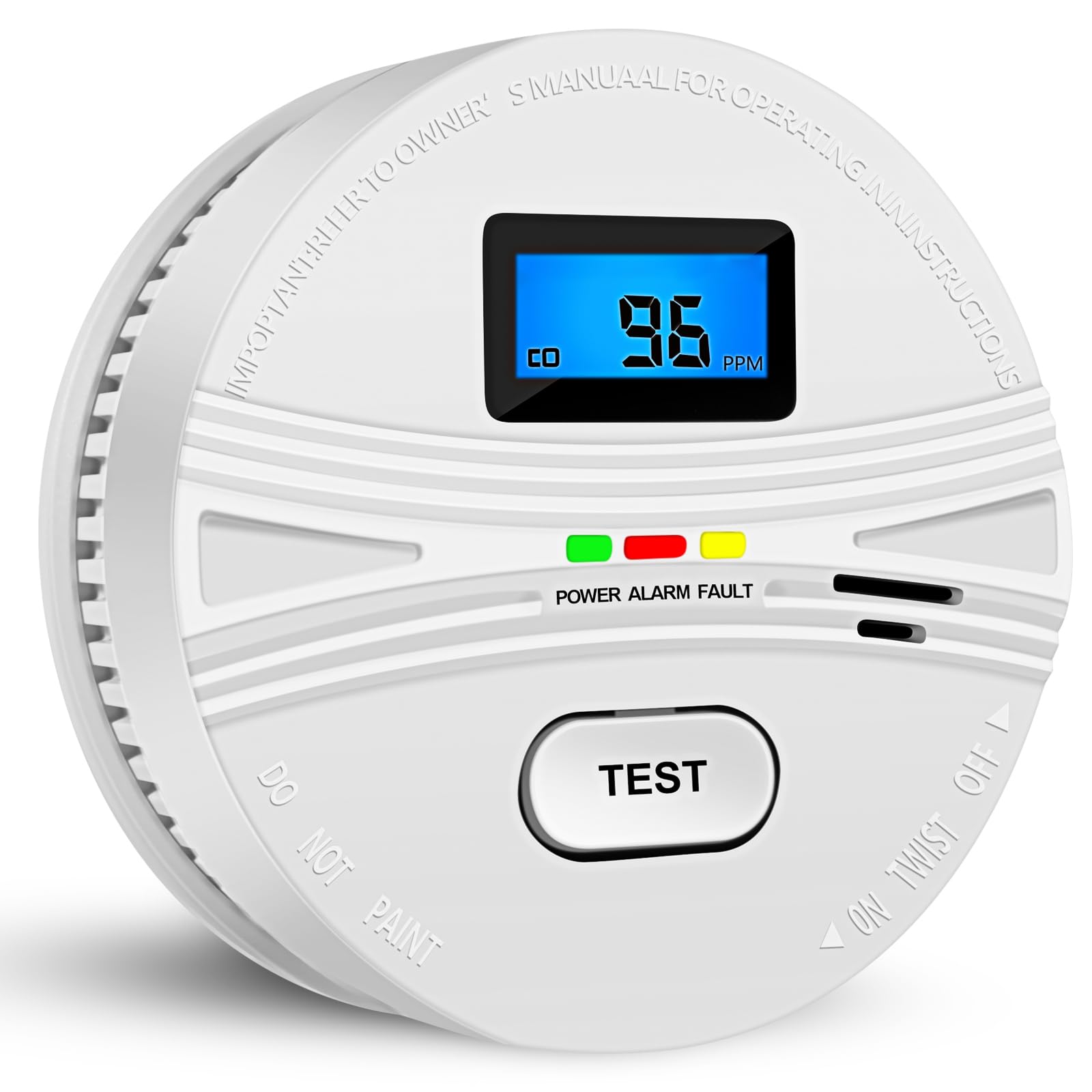Détecteur De Monoxyde De Carbone Heiman Wi-Fi Intelligent - Alarme 85dB, 5 Ans Batterie, Certifié EN 50291