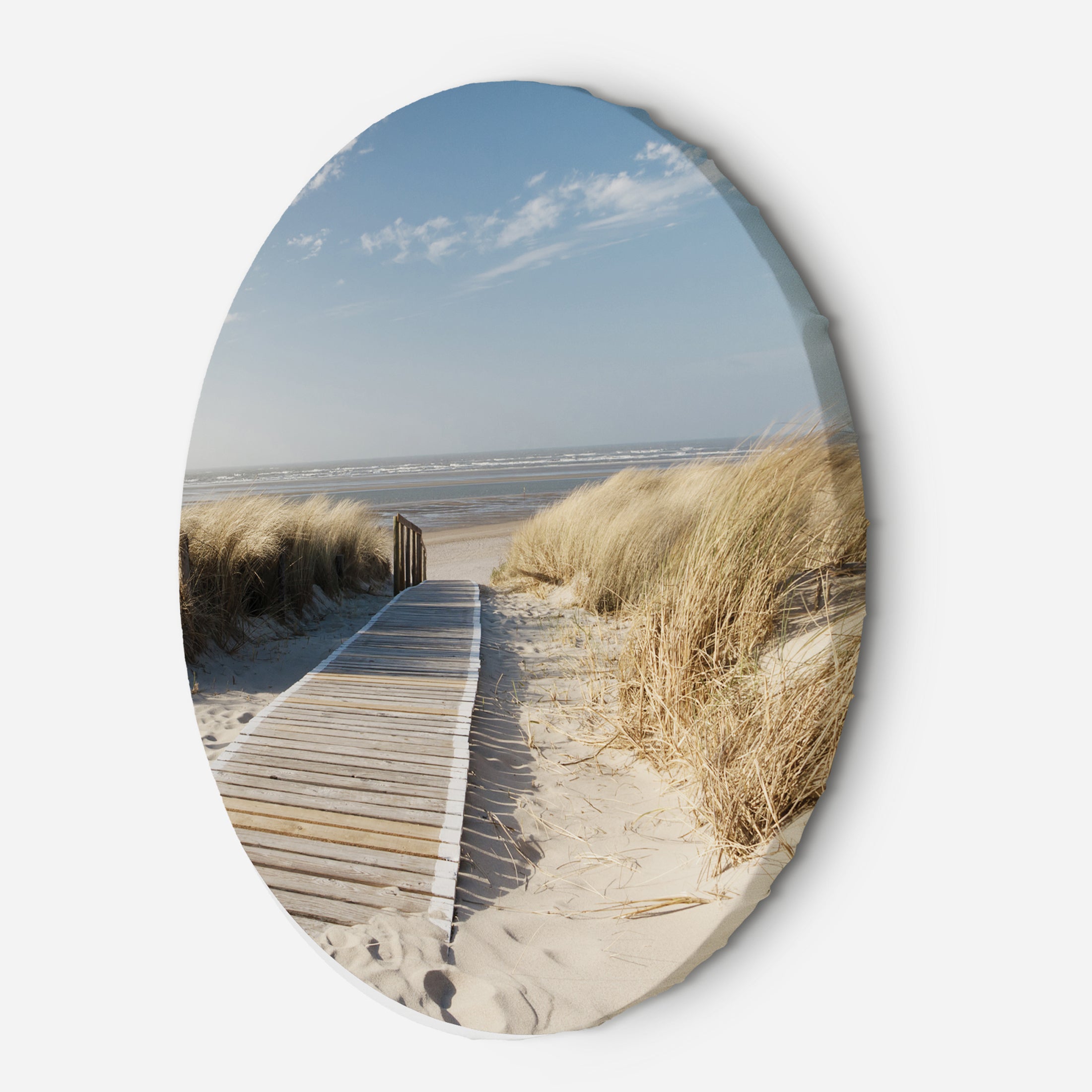 Okrągly obraz, Morze Plaża Wydmy 80x80