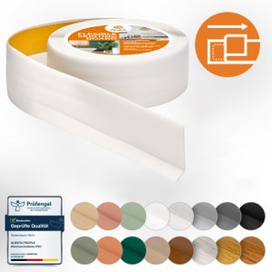 Battiscopa Adesivo Flessibile PVC - 10m X 10cm X 2mm - Bianco - Per Pareti Irregolari - Foto 6