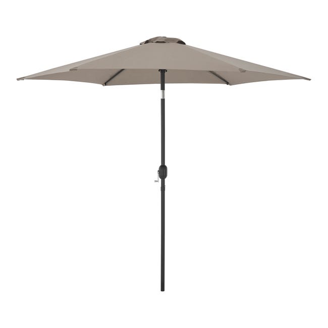 Easycomfort Ombrellone Da Giardino 2.6x2.4 M Inclinabile Con Manovella In Alluminio E Poliestere Grigio E Nero 86534901 Easycomfort Ombrellone Da Giardino 2.6x2.4 M Inclinabile Con Manovella In Alluminio E Poliestere Grigio E Nero 86534901
