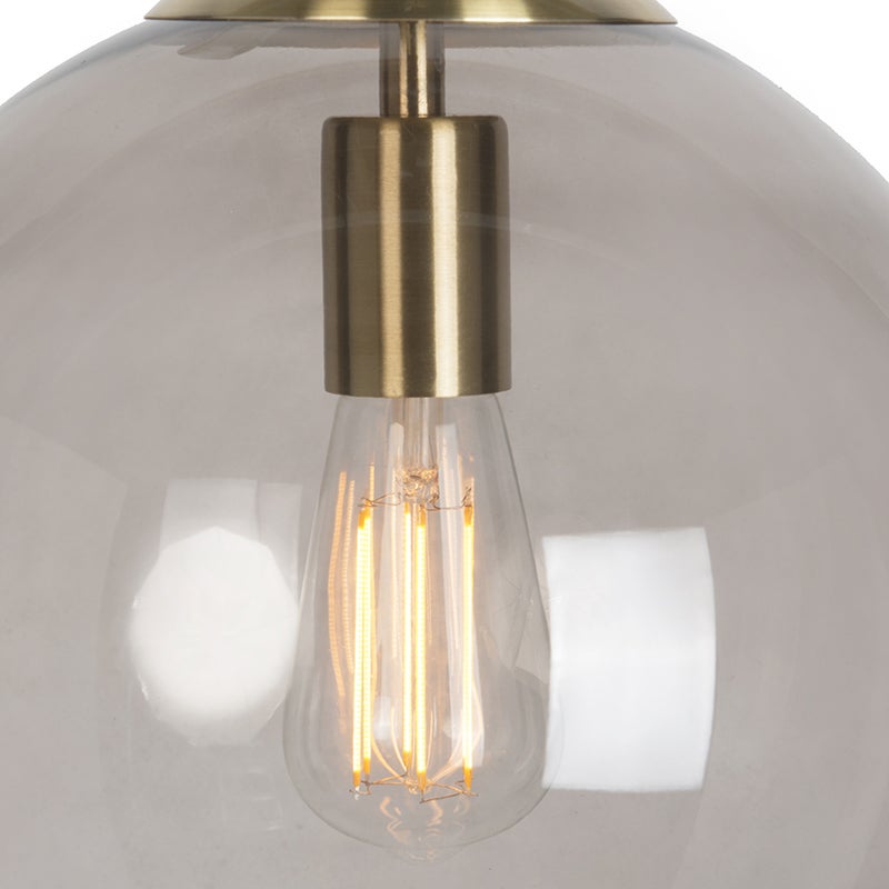 Qazqa moderne lampe suspendue - Ball - doré/laiton, rond, max. 60w, e27, 30cm, idéal pour la salle à manger et le salon - 4