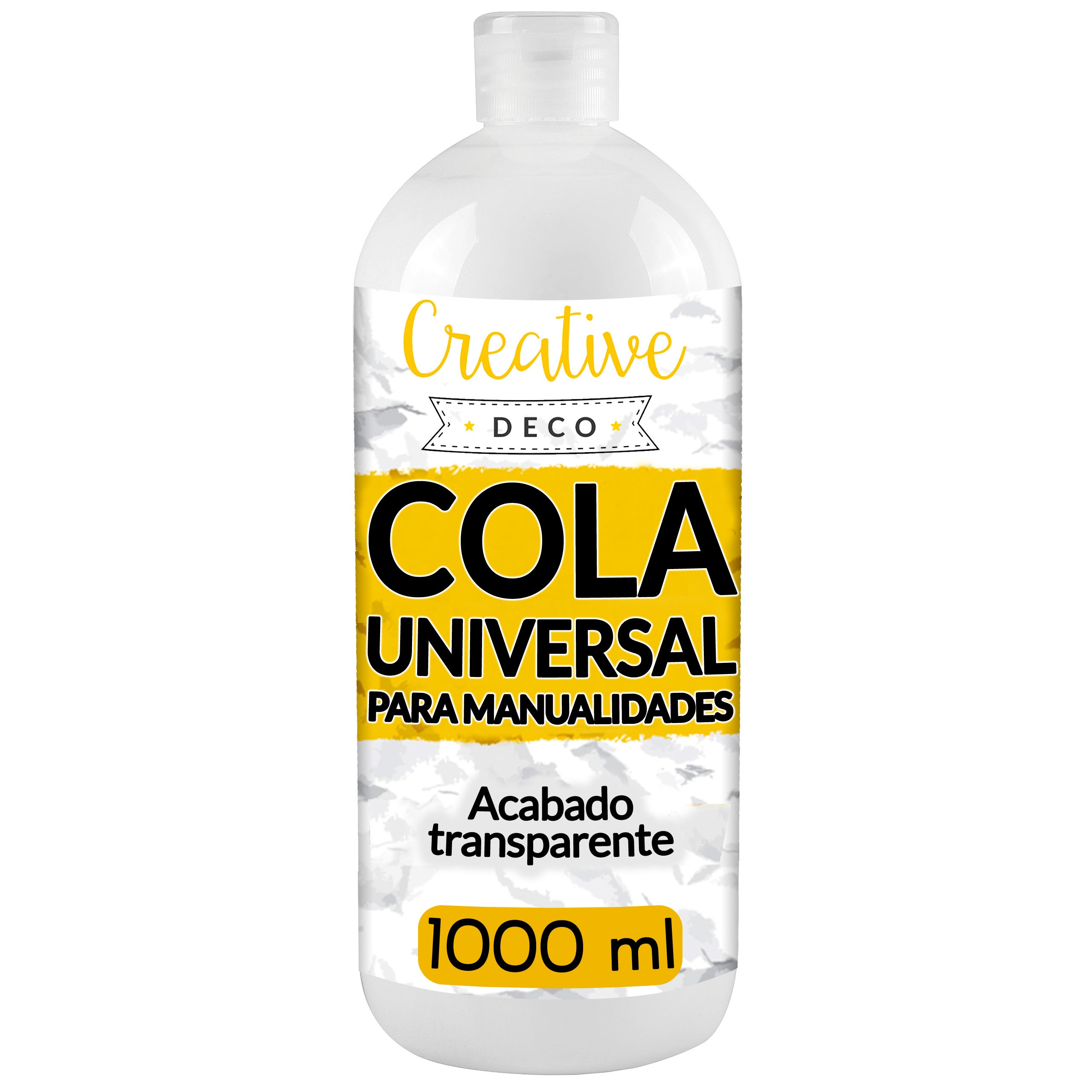 Creative Deco Cola Líquida PVA Branca | 1L | Não Tóxica | para Feltro Vidro Cartão Tecido Madeira Couro Papel | Artesanato Escolar Multi-Uso - 3
