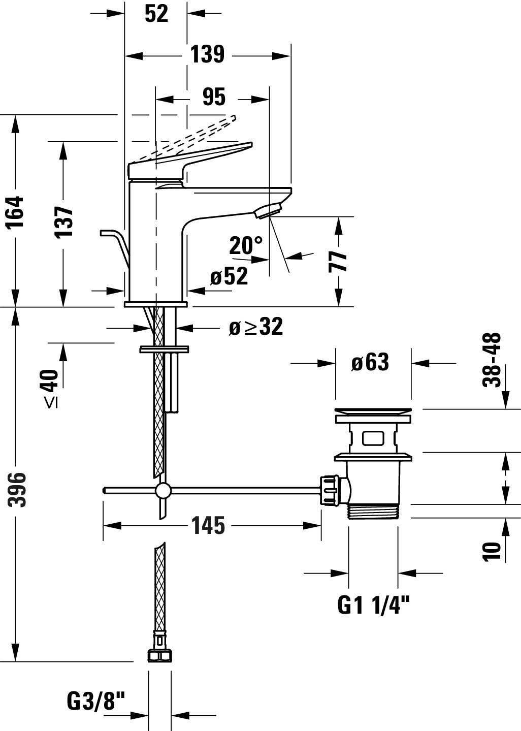 Cecipa Max Grifo De Baño Con Tirador, Grifo Mezclador Para Lavabo Con