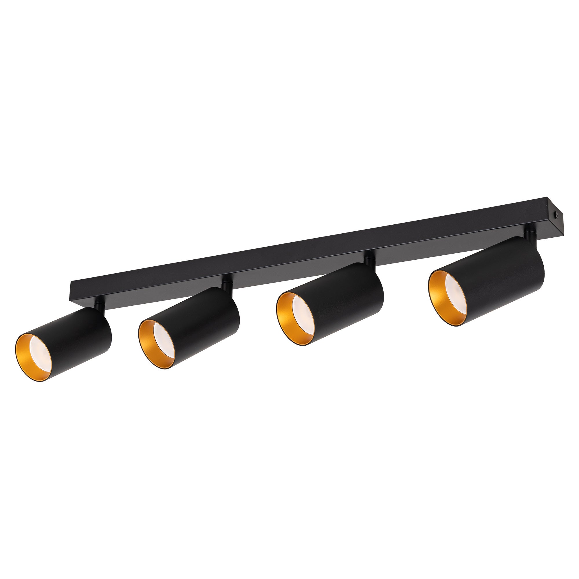 Listwa reflektorowa czarna złota LED - Lampa sufitowa 4 x GU10 - Kinkiet natynkowy oprawa halogenowa Tuba - LEDHOFF