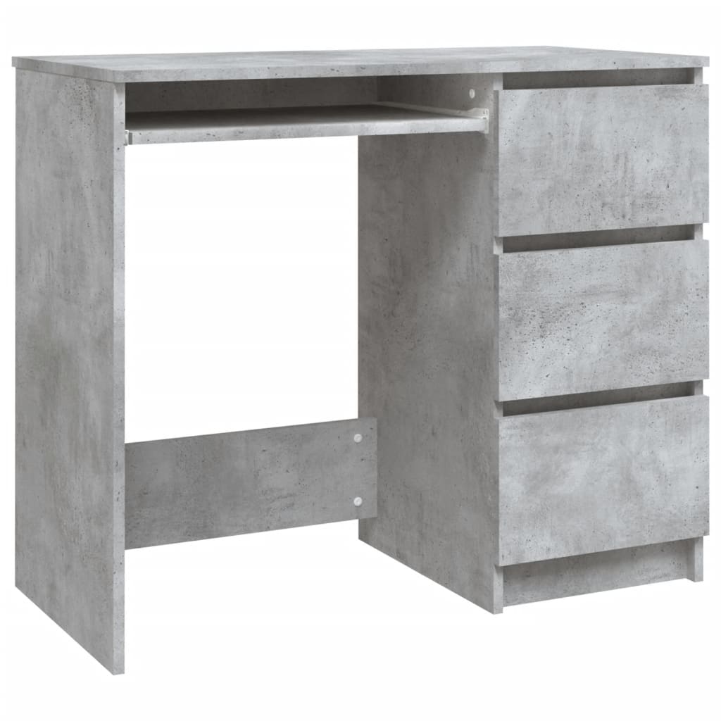 Bureau，Table de travail，Table d'étude Gris béton 90x45x76 cm Aggloméré ...