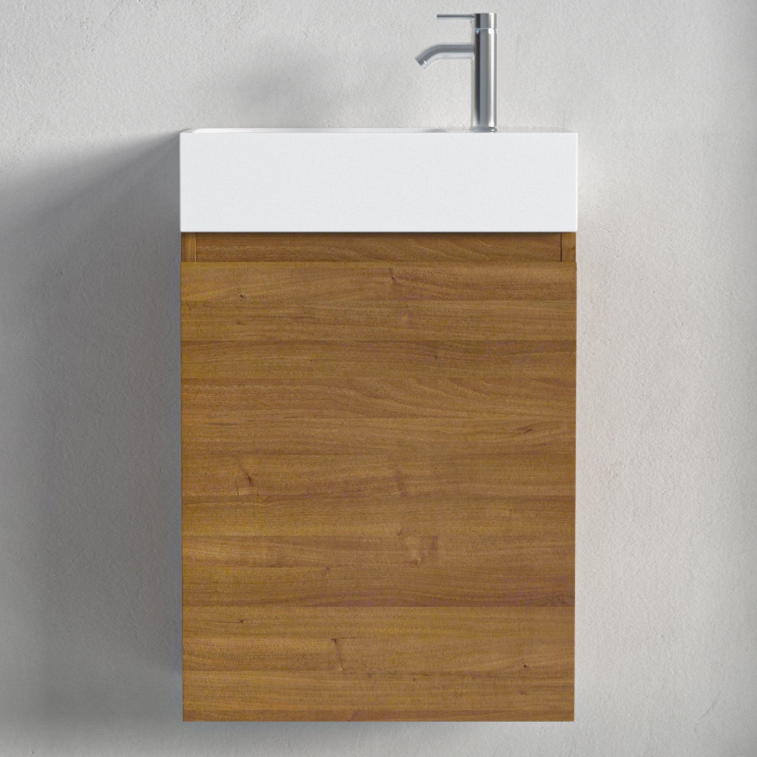 Mueble de baño suspendido con lavabo 40 cm roble dorado - LOMAZOO Malibu - 6