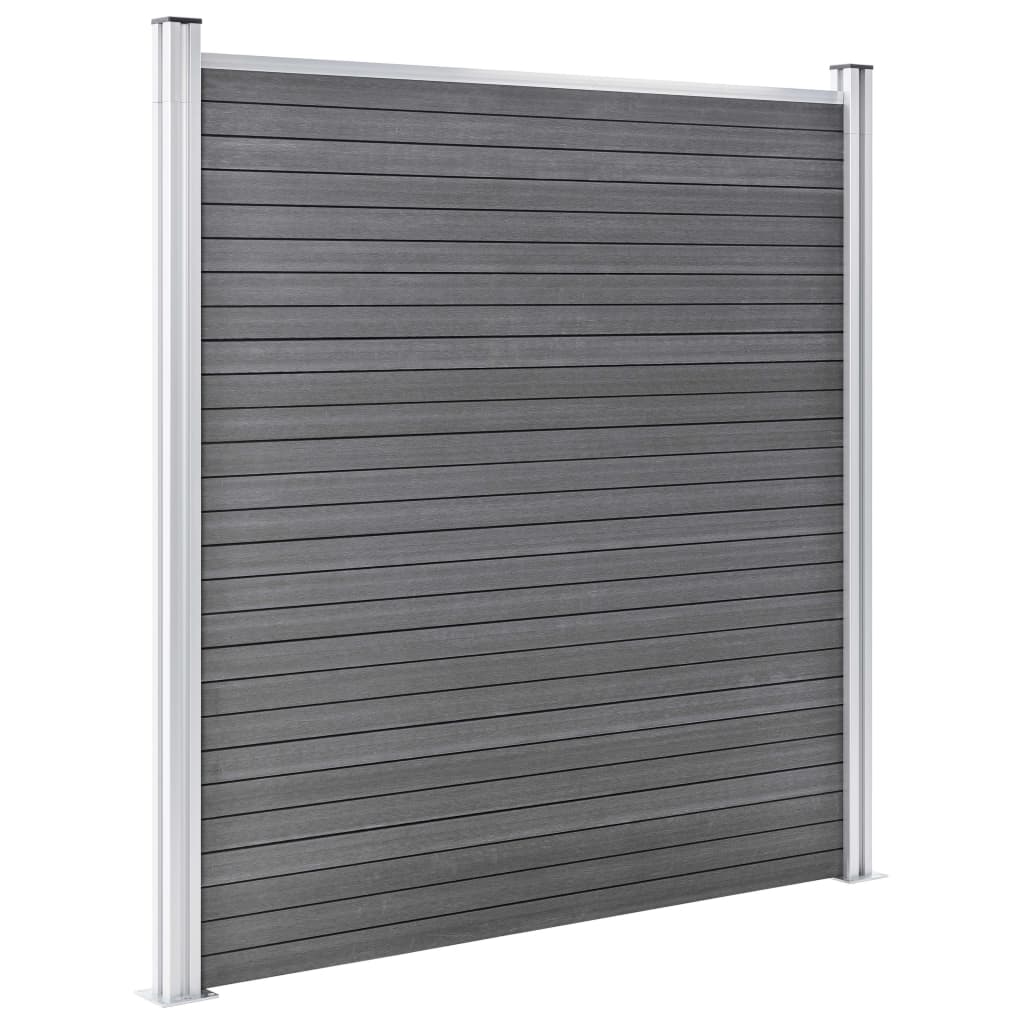 Clôture de jardin WPC grise 1045x186 cm - COMFORTXL - 5