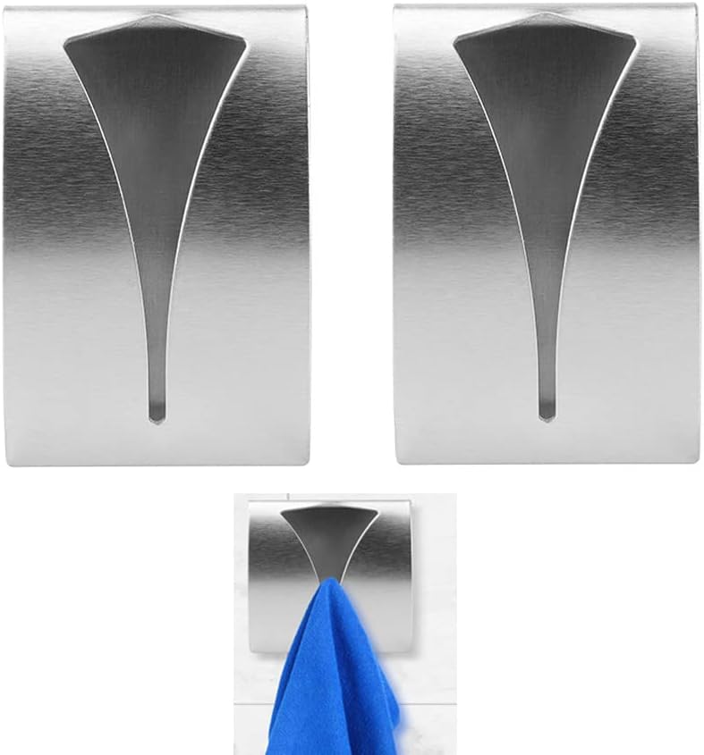 Zestaw 2 samoprzylepnych wieszaków na ręczniki, samoprzylepny uchwyt na ręczniki do kuchni i łazienki