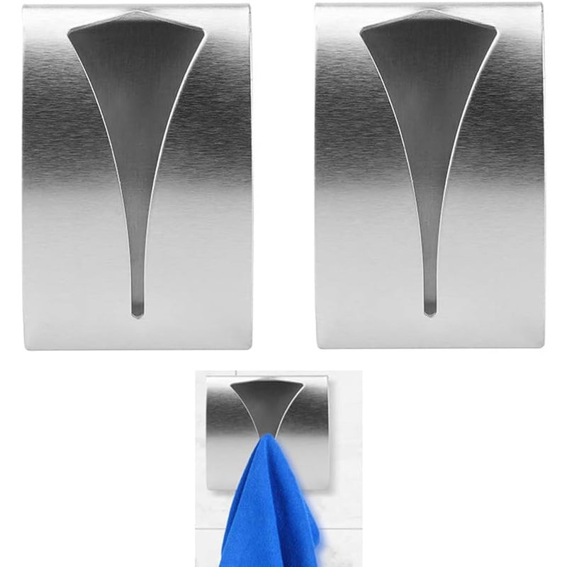 Zestaw 2 samoprzylepnych wieszaków na ręczniki, samoprzylepny uchwyt na ręczniki do kuchni i łazienki