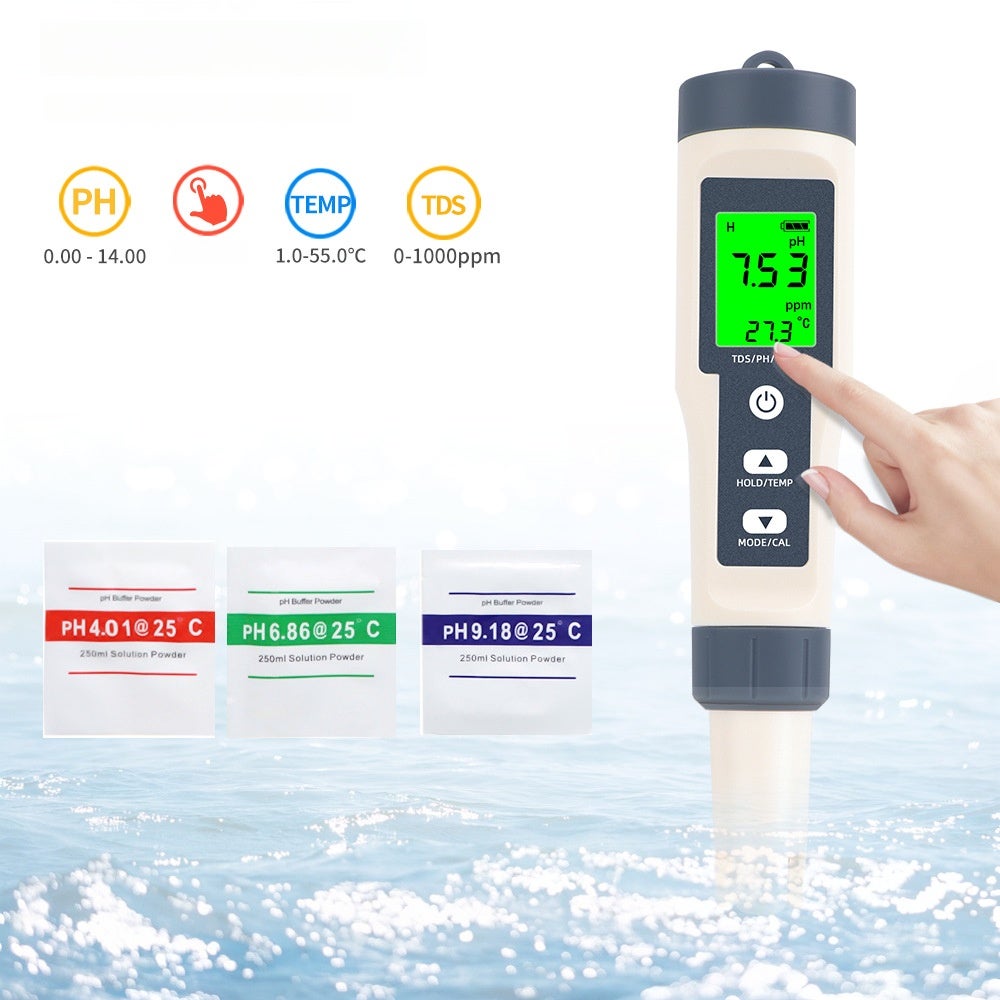 Testeur de qualité de l'eau de piscine, stylo de test de qualité de l'eau trois en un (sans rétro-éclairage, avec batterie) - 3