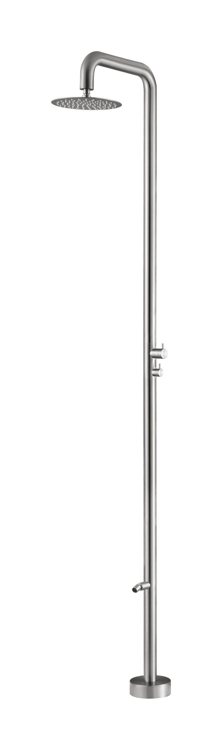 Colonne Douche Extérieur Acier Inoxydable S316 - Mitigeur 2 Voies, Poignée Douche - Pour Piscine, Jardin, Spa - 5