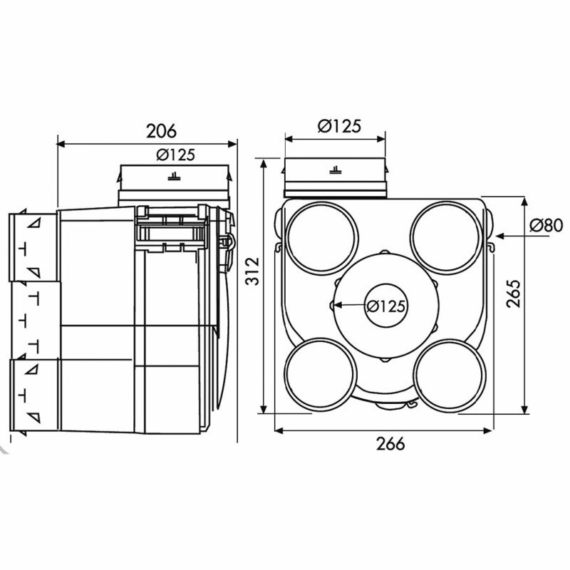 VMC simple flux autoréglable - DECO 2 N - 604140 S&P UNELVENT - 604140 - 4