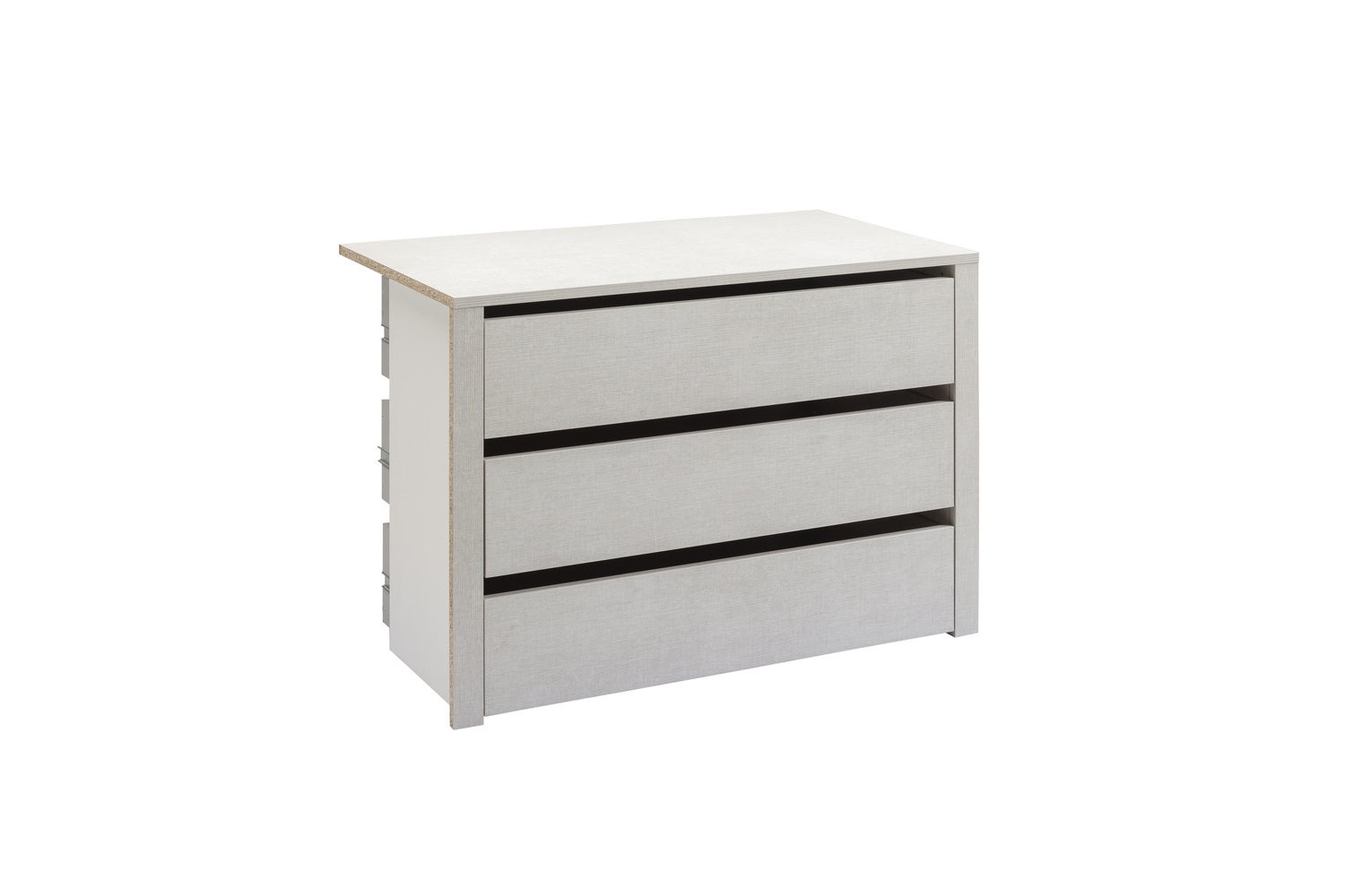VEDECASA Cassettiera con 9 cassetti e illuminazione a LED, 2 porte USB e 2 prese AC, credenza con pannello in legno e cassetti in tessuto, struttura in metallo per camera da letto